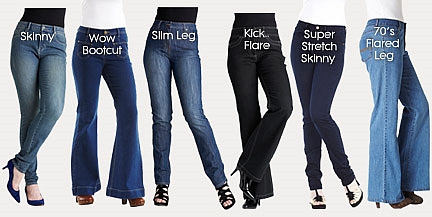 different types of jeans for ladies