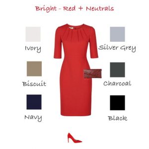 Colours to wear with Cool Red