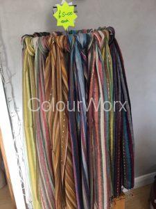 Striped scarves £5.00 each