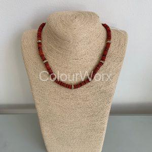 Coral Disk Necklace