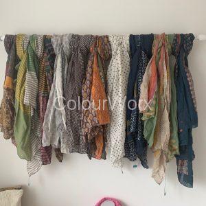 Hand Painted Cotton Indian Scarves