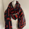 Scarf Red & Navy