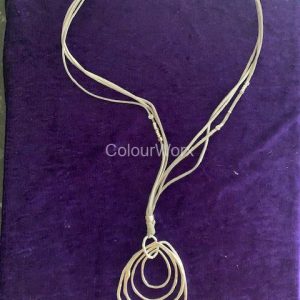 Silver four ovals necklace