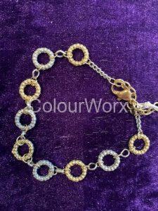 Silver & Gold three ring bracelet