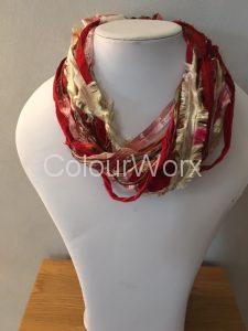 Autumn colours hand made silk necklace £17.95 reduced to £13.95