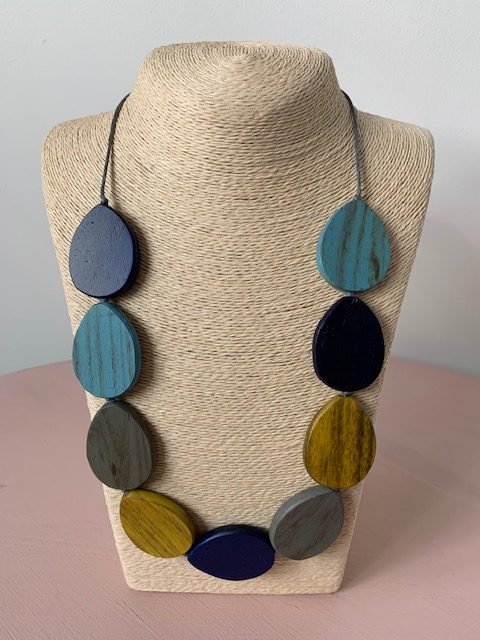 9 Disk Wooden Necklace